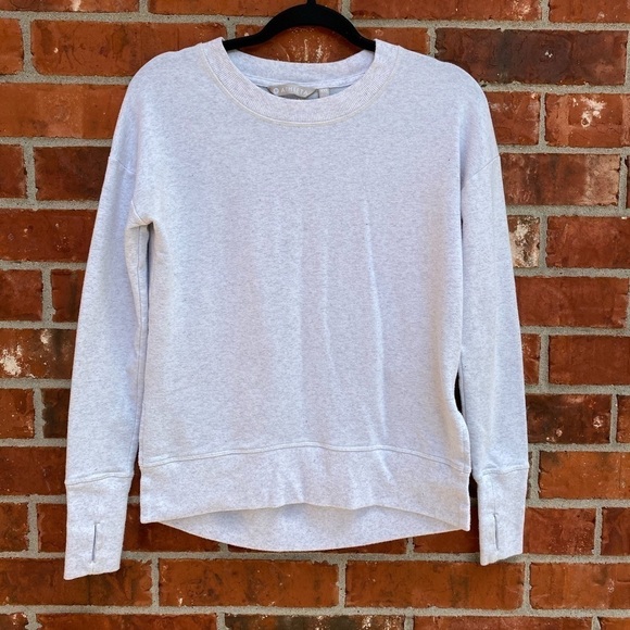 Athleta Heather Gray Thumbhole Sweater XXS - Picture 1 of 8